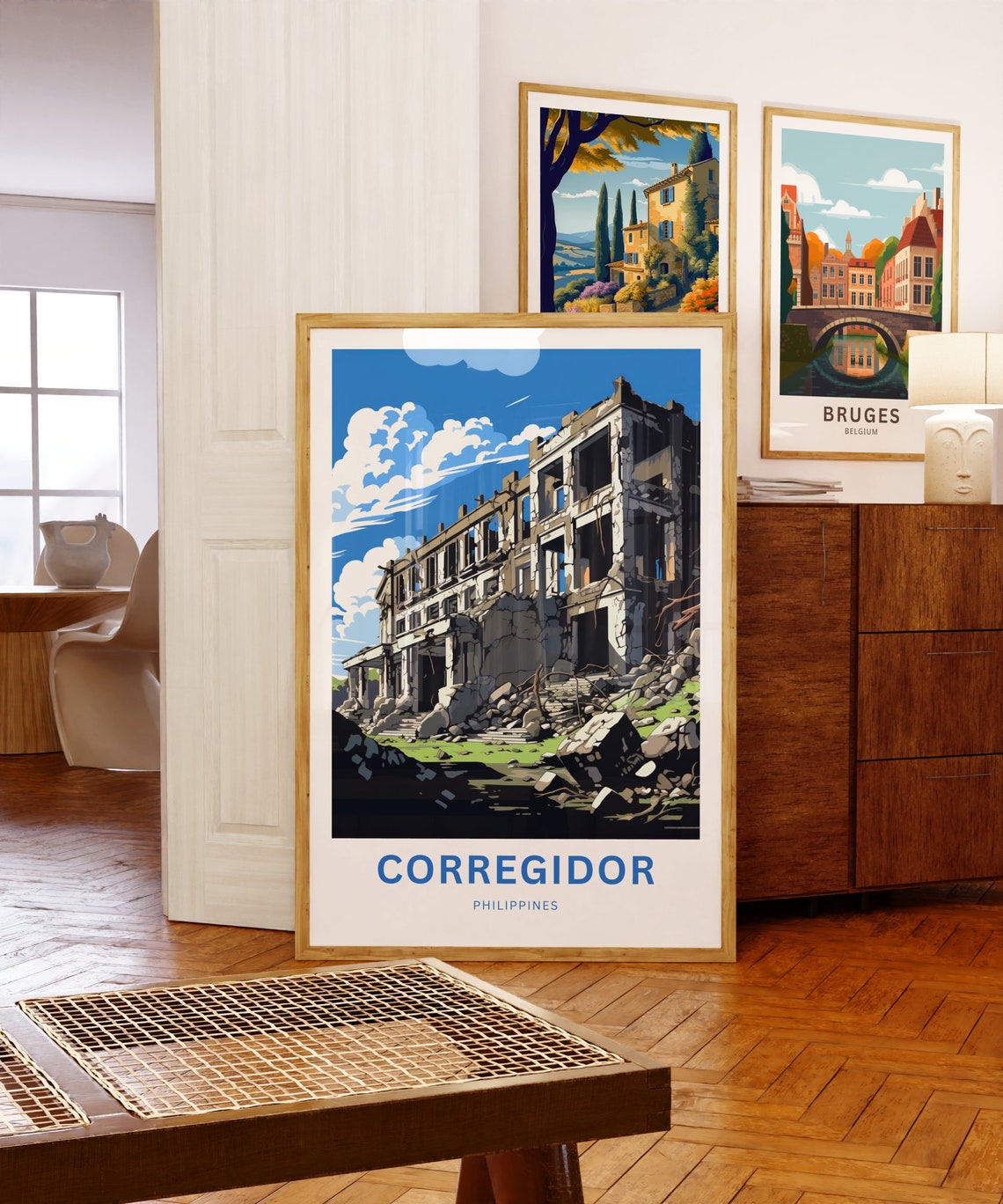 Corregidor Philippines Historic Wartime Barracks Ruins Travel Poster - Image 5