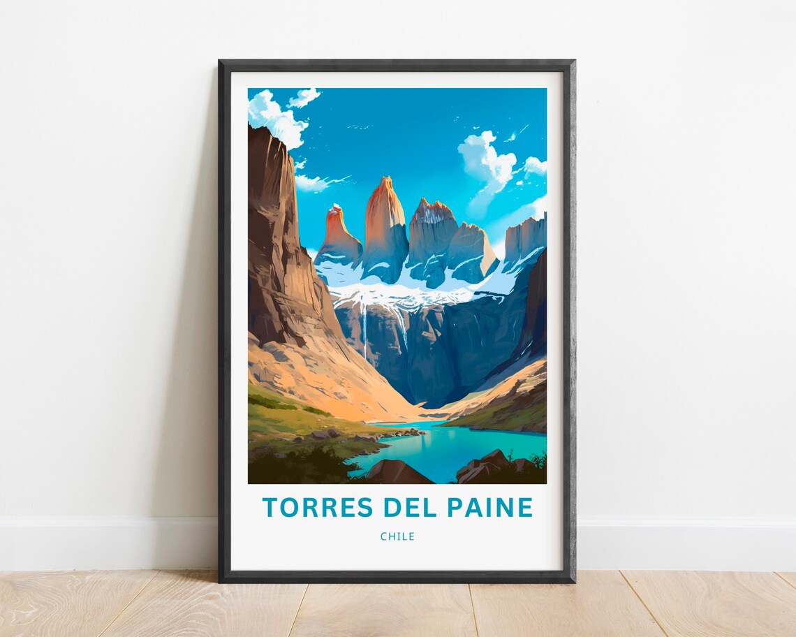 Torres Del Paine Print, Chile Travel Poster