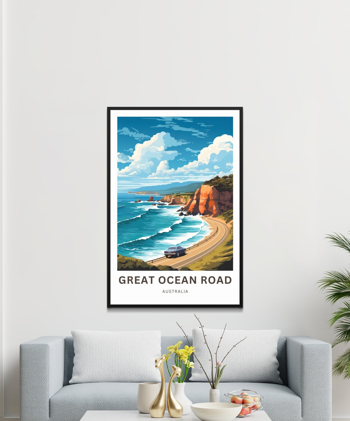 Great Ocean Road Australia Travel Poster with Winding Ocean Highway - Image 3