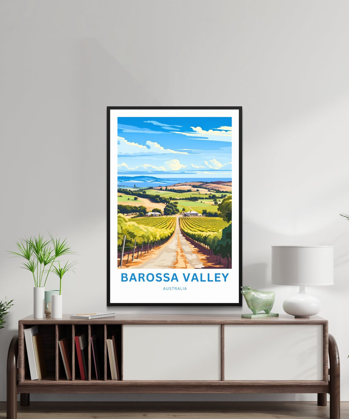 Barossa Valley Australia Vineyard Rows Country Road Travel Poster - Image 2