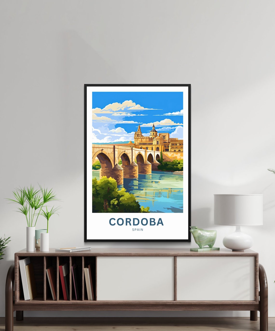 Cordoba Spain Roman Bridge Historic Old Town River View Poster - Image 3