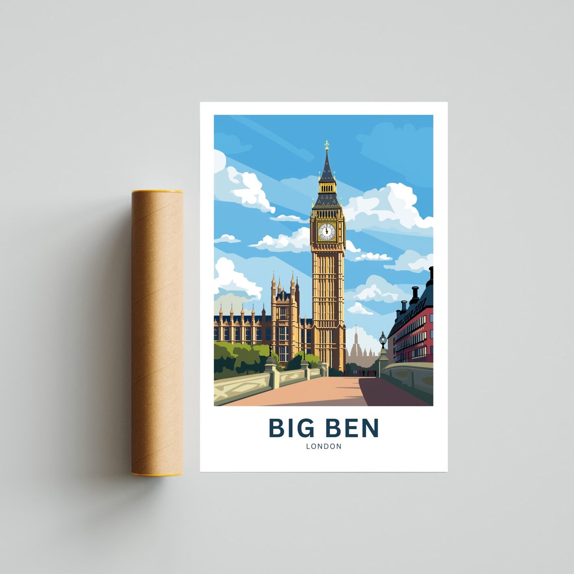 Big Ben Clock Tower London Bridge Westminster England Poster - Image 4