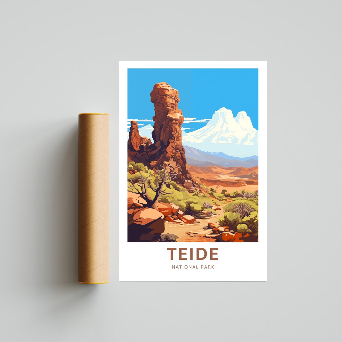 Teide National Park Tenerife Volcanic Landscape Travel Poster - Image 4