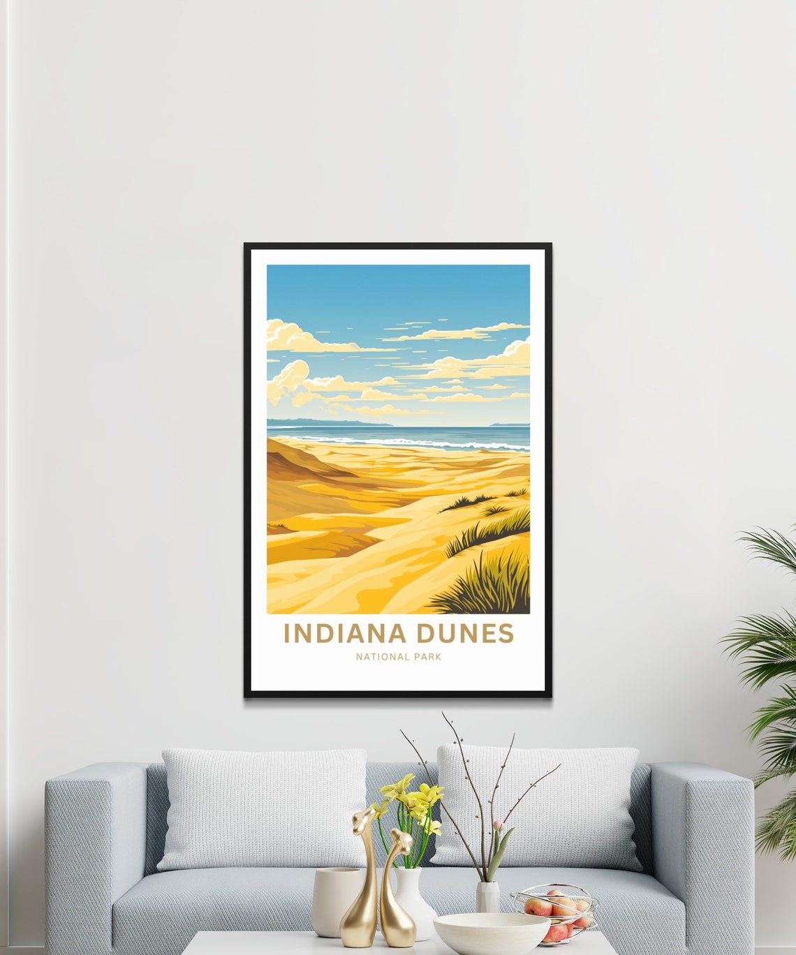 Personalized Indiana Dunes National Park Custom Text Dune Shore Poster - Image 4