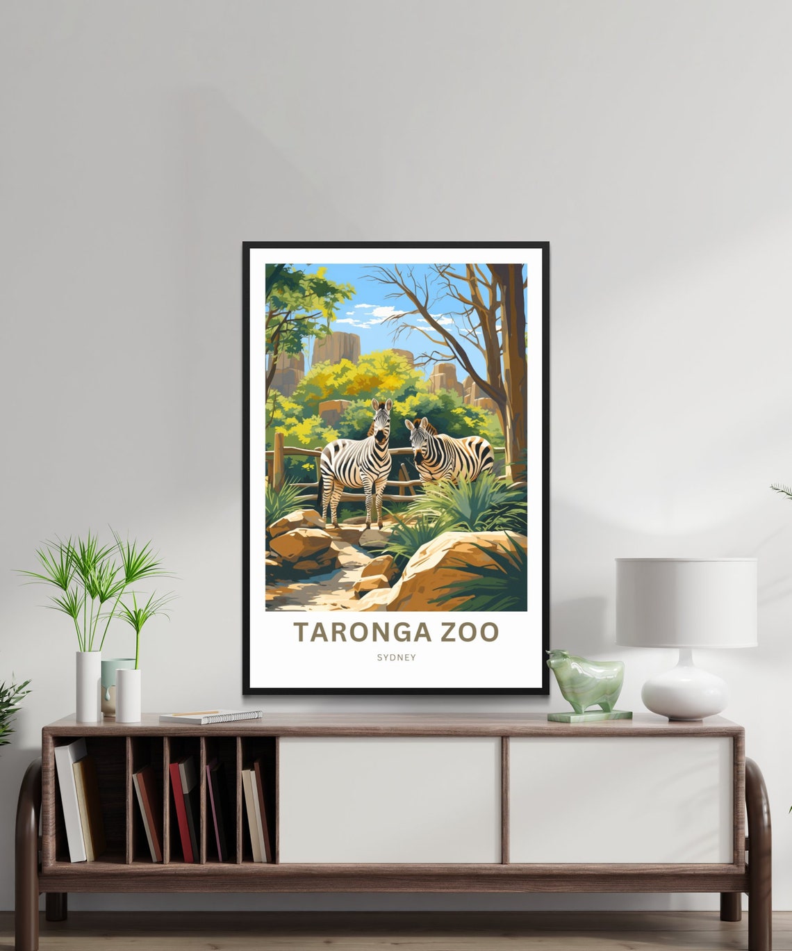 Taronga Zoo Sydney Zebra Wildlife Park Exhibit Travel Poster - Image 2