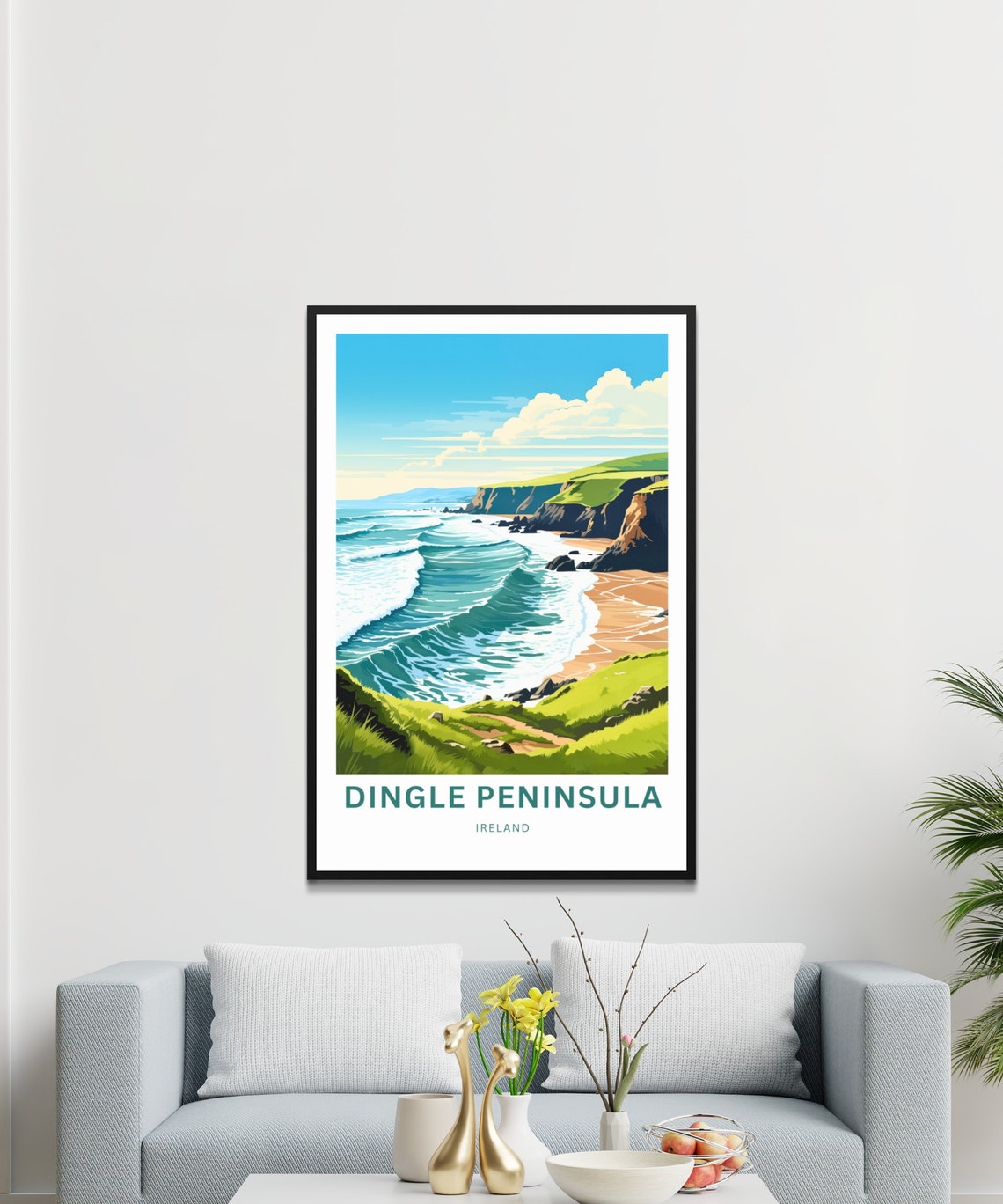 Dingle Peninsula Personalized Ireland Surf Beach Waves Travel Poster - Image 3