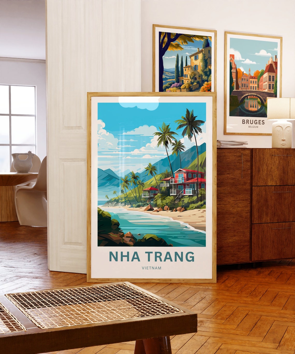 Nha Trang Vietnam Turquoise Bay Palm Villas Personalized Poster - Image 5