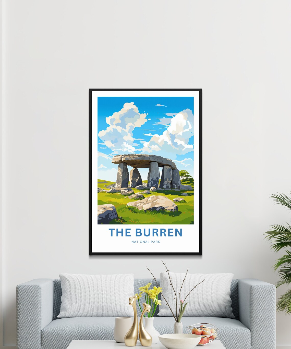 The Burren National Park Ireland Poulnabrone Dolmen Stone Travel Poster - Image 3