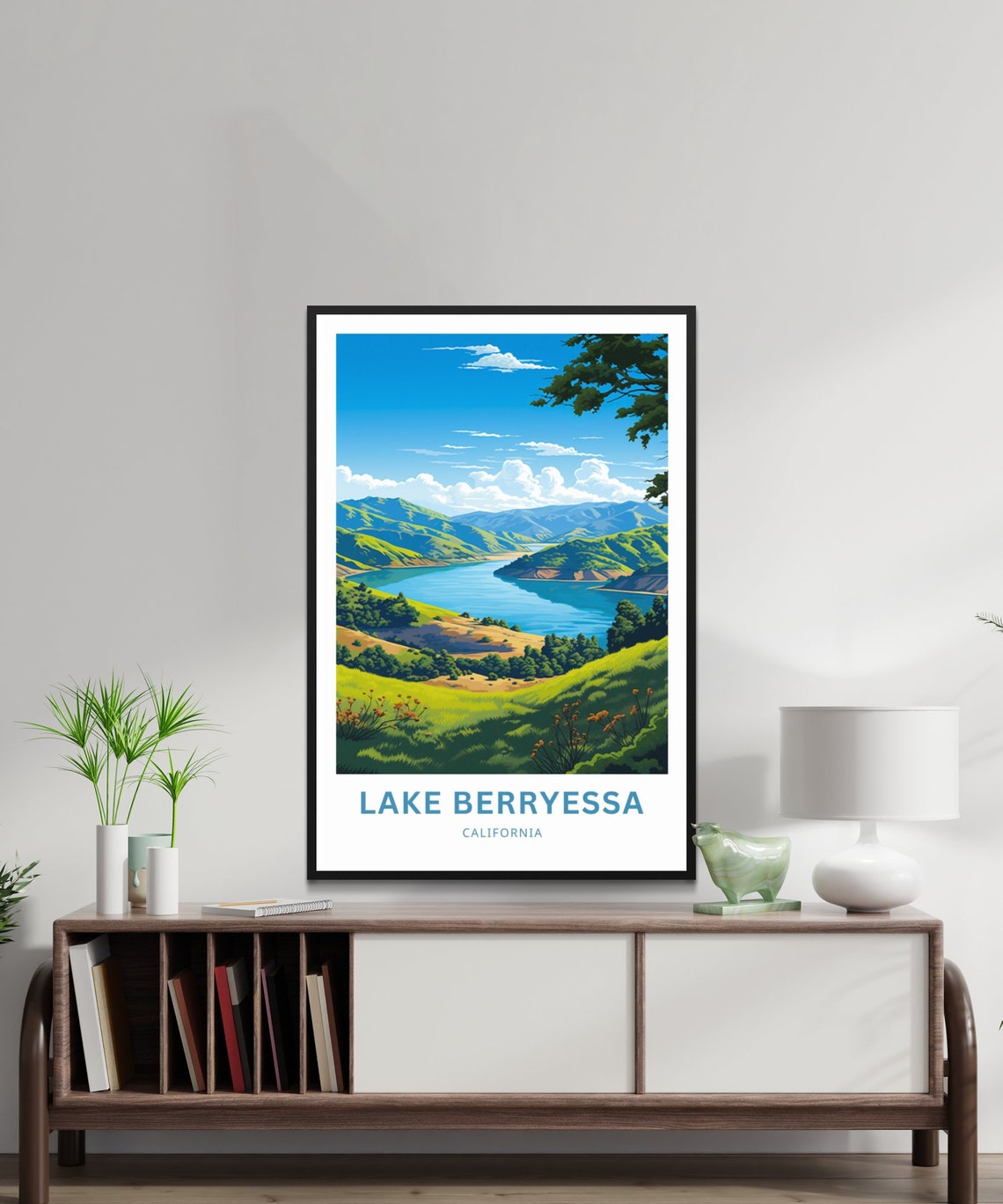 Personalized Lake Berryessa California Lake Travel Poster Gift - Image 2