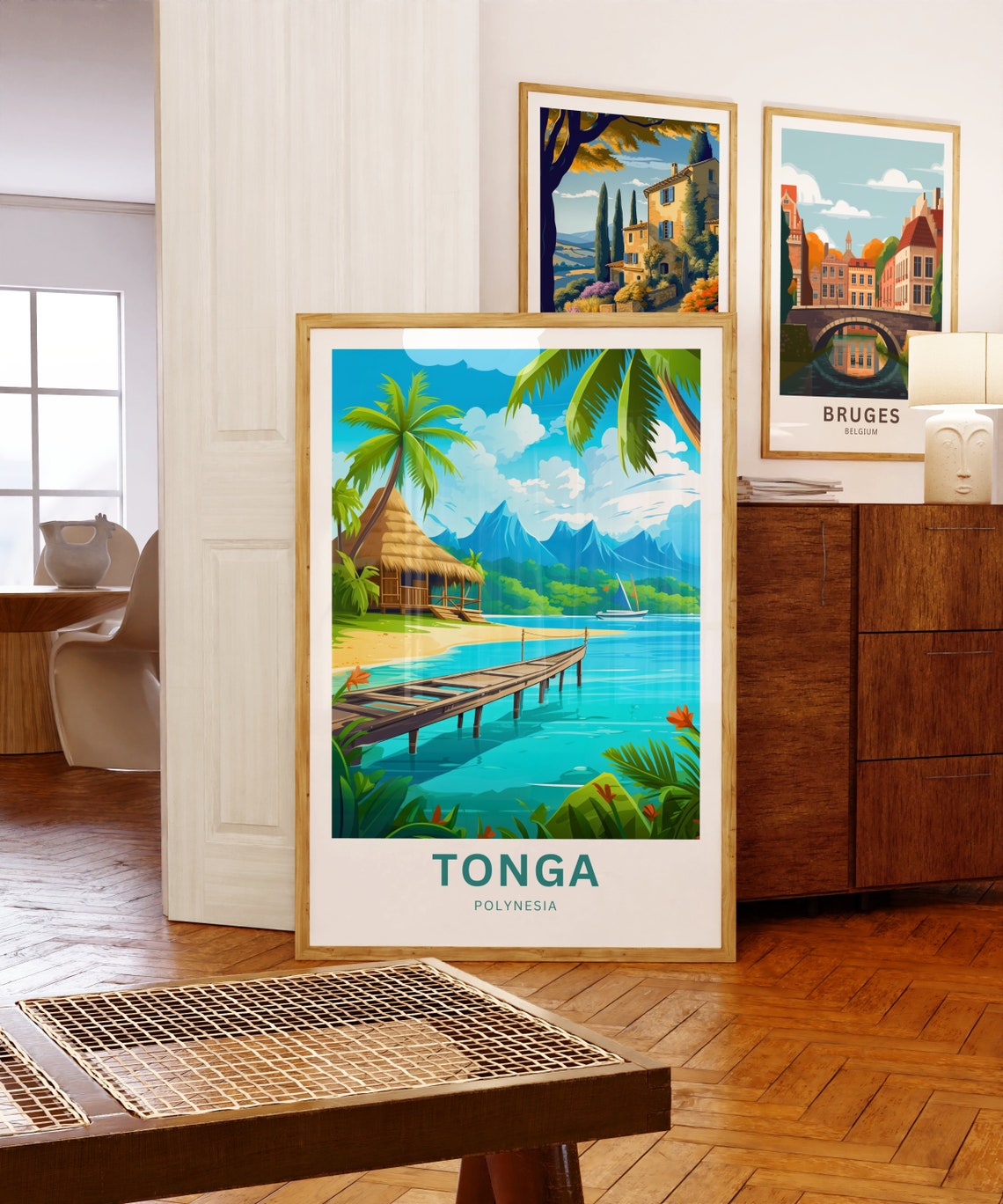 Tonga Polynesia Personalized Travel Poster with Tropical Beach Scene - Image 5