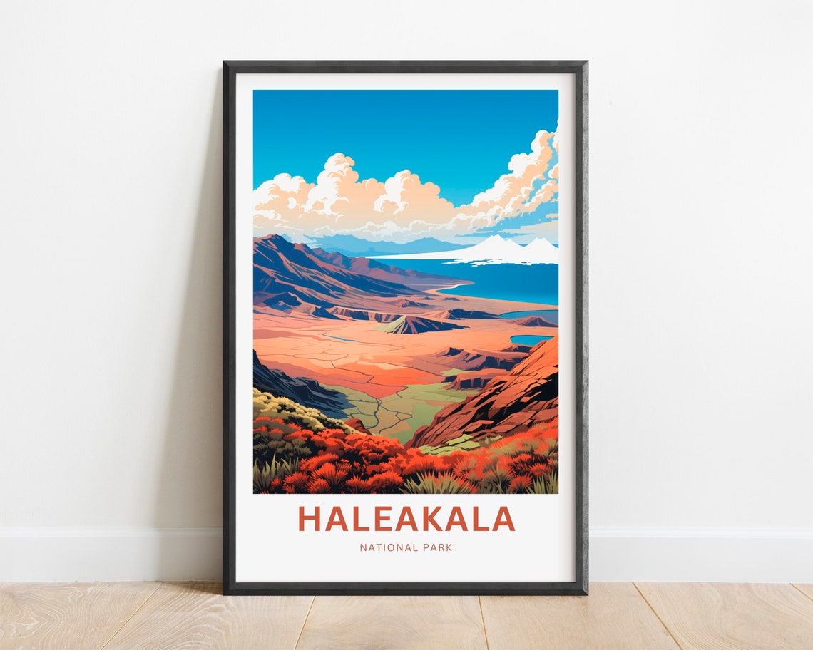 Haleakala National Park Hawaii Volcano Crater Landscape Poster