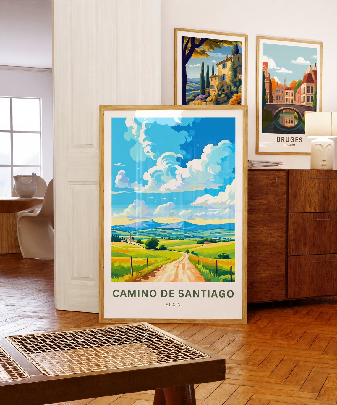 Camino de Santiago Spain Countryside Dirt Road Pilgrim Travel Poster - Image 5