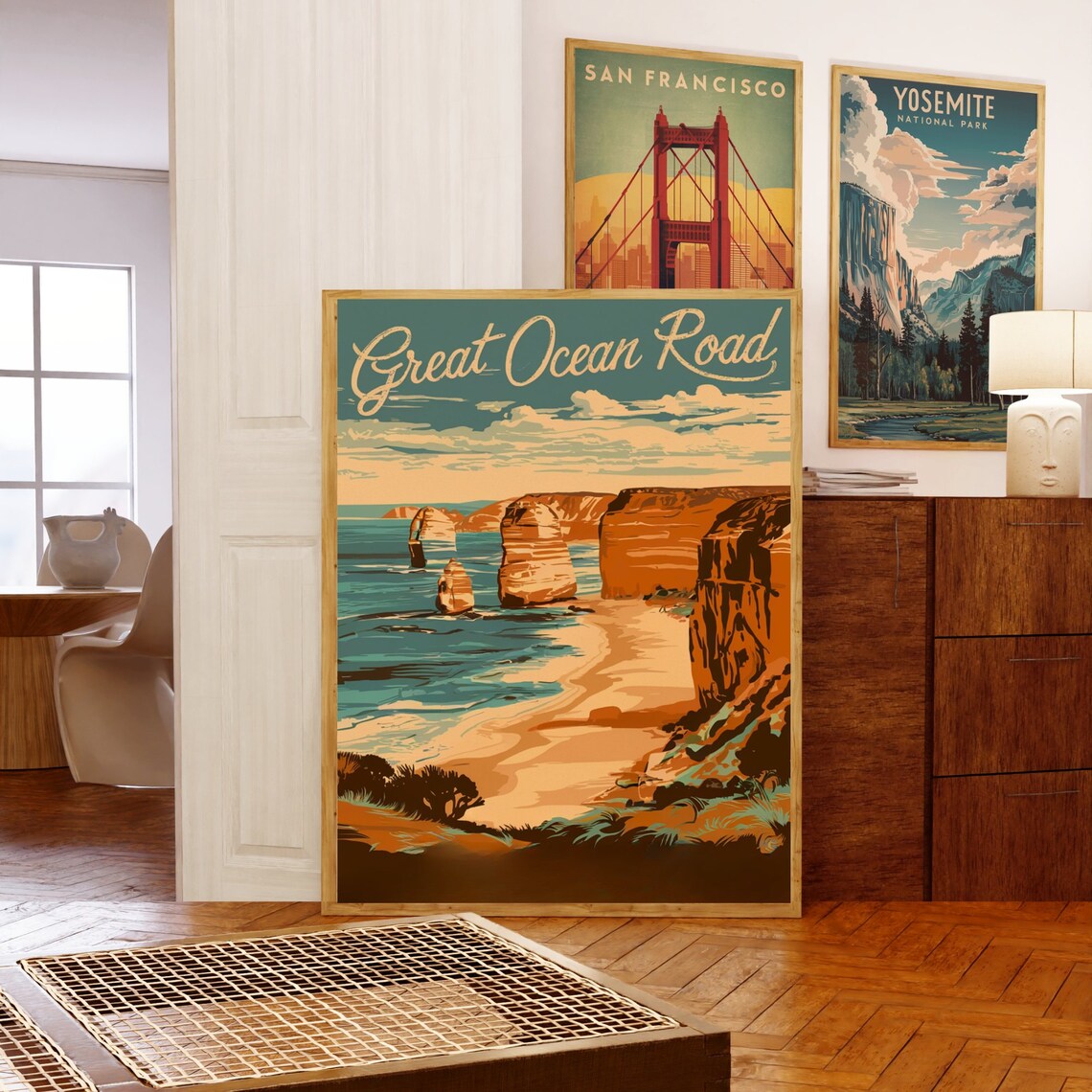 Great Ocean Road Twelve Apostles Vintage Retro Travel Poster - Image 5