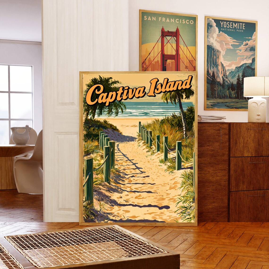 Captiva Island Vintage Travel Poster, Florida Travel Poster - Image 5