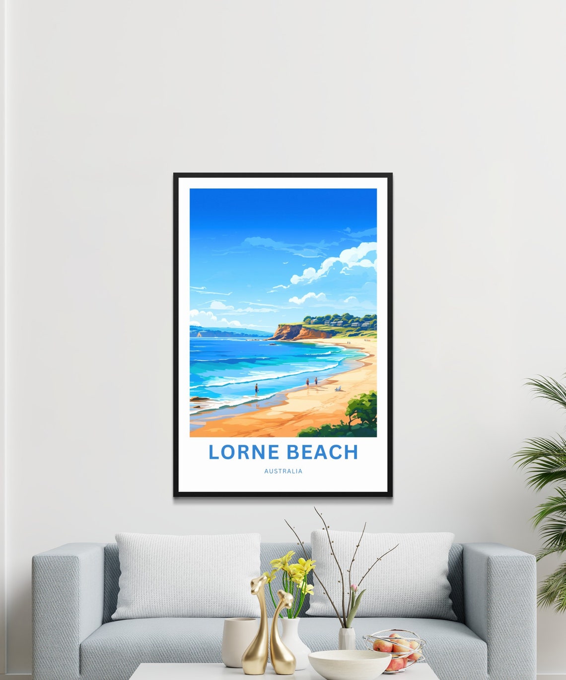 Lorne Beach Australia Turquoise Surf Waves Coastal Travel Poster - Image 3