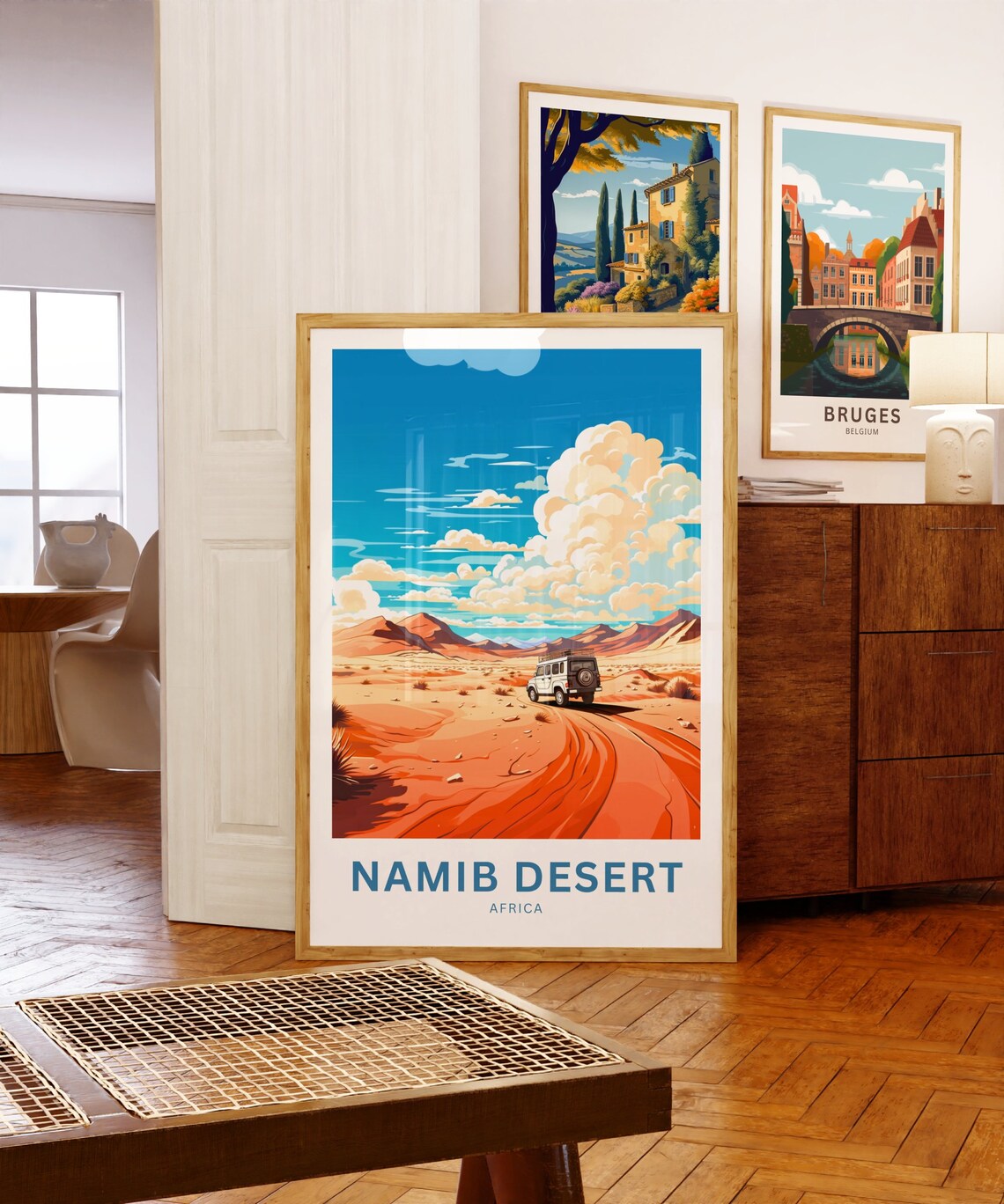 Namib Desert Africa Safari Jeep Red Dunes Adventure Travel Poster - Image 5