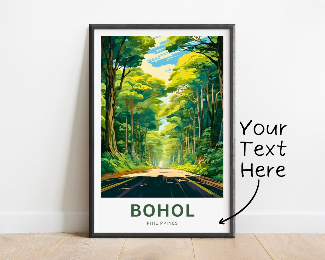 Personalized Bohol Jungle Road Canopy Forest Philippines Travel Poster