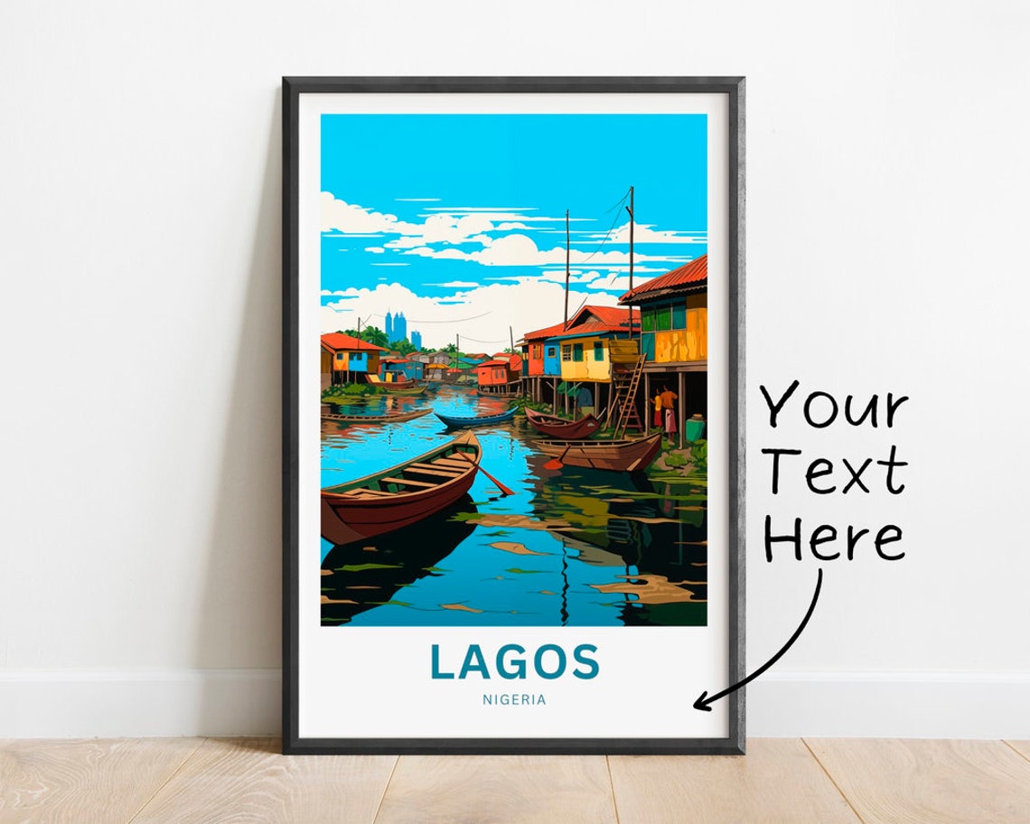 Personalized Lagos Print Lagos Poster Nigeria Wall Art Framed Present Gift Africa Present
