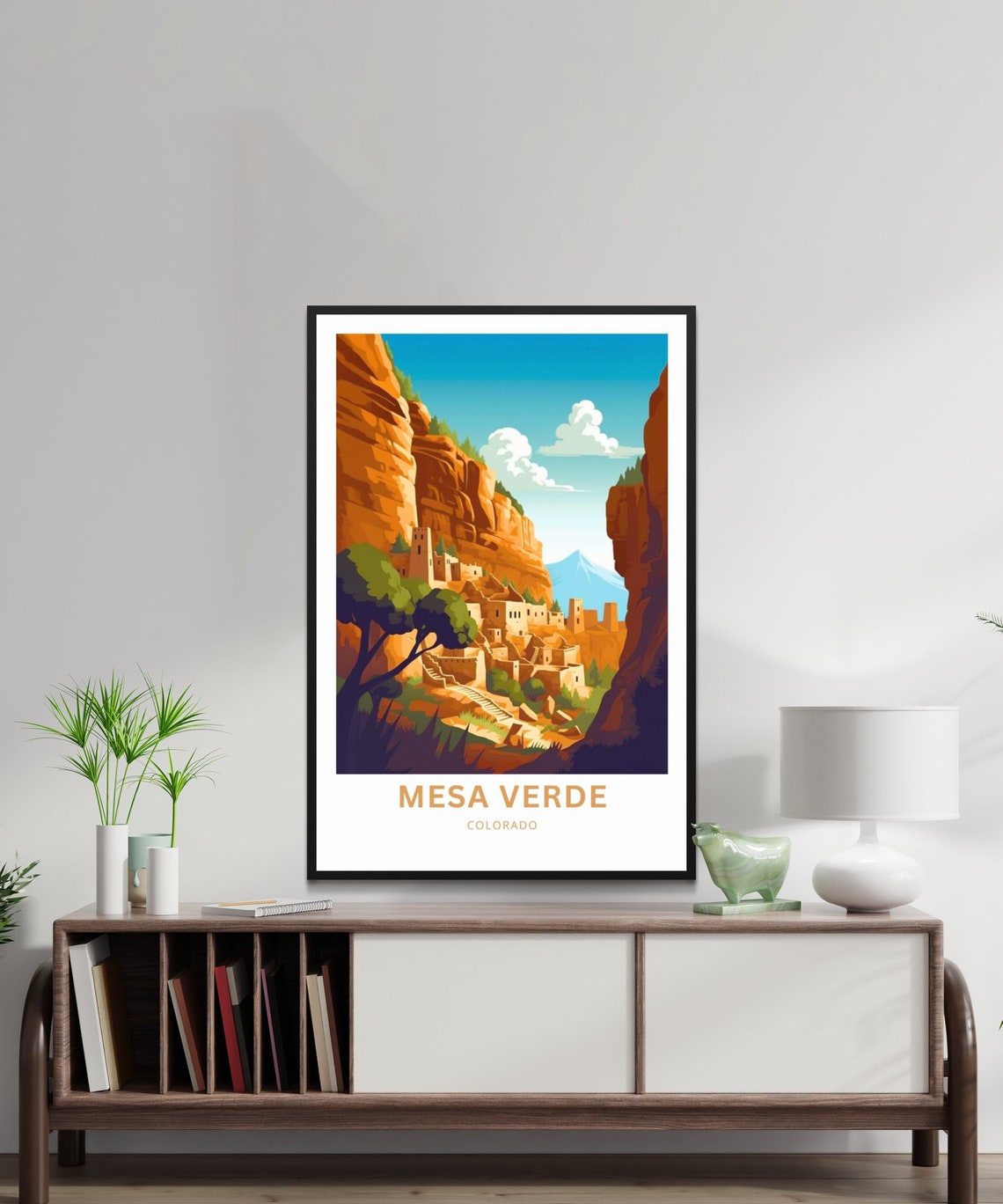 Personalized Mesa Verde Colorado Cliff Palace Style Travel Poster - Image 2