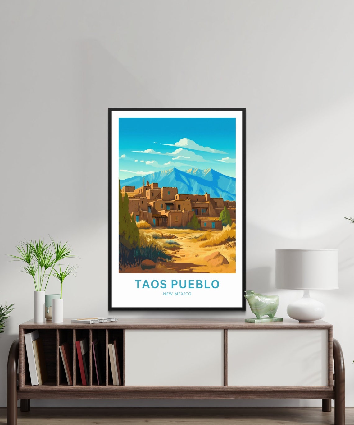 Personalized Toas Pueblo Travel Print Toas Pueblo Poster New Mexico Wall Art Framed Present Gift New Mexico Present - Image 2