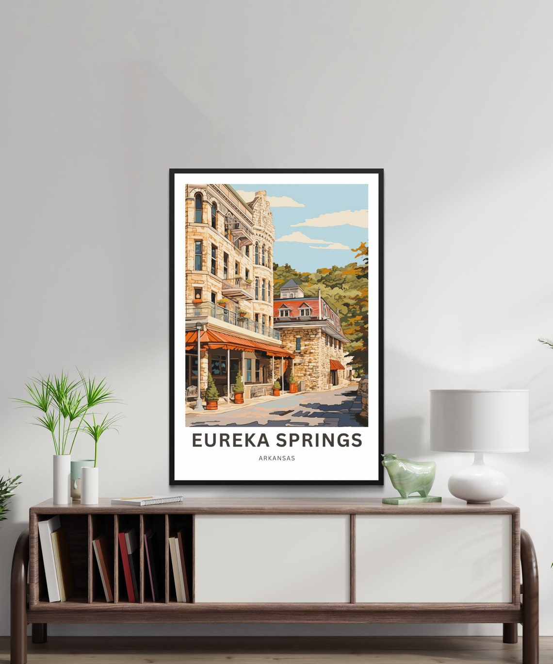 Eureka Springs Arkansas Historic Hotel Street Personalized Poster - Image 2