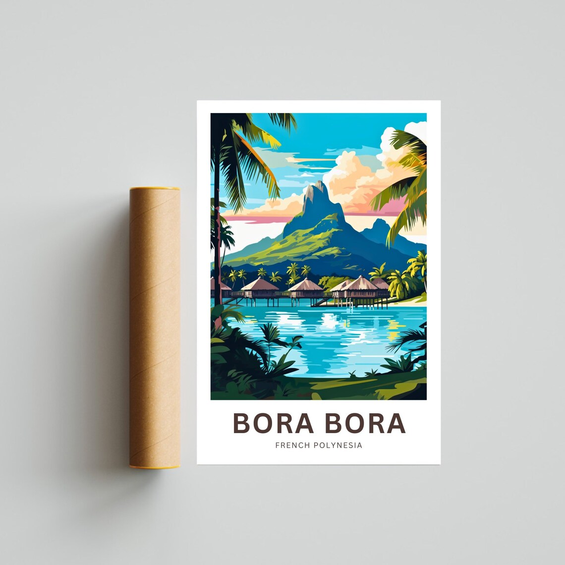 Bora Bora French Polynesia Travel Poster - Image 4