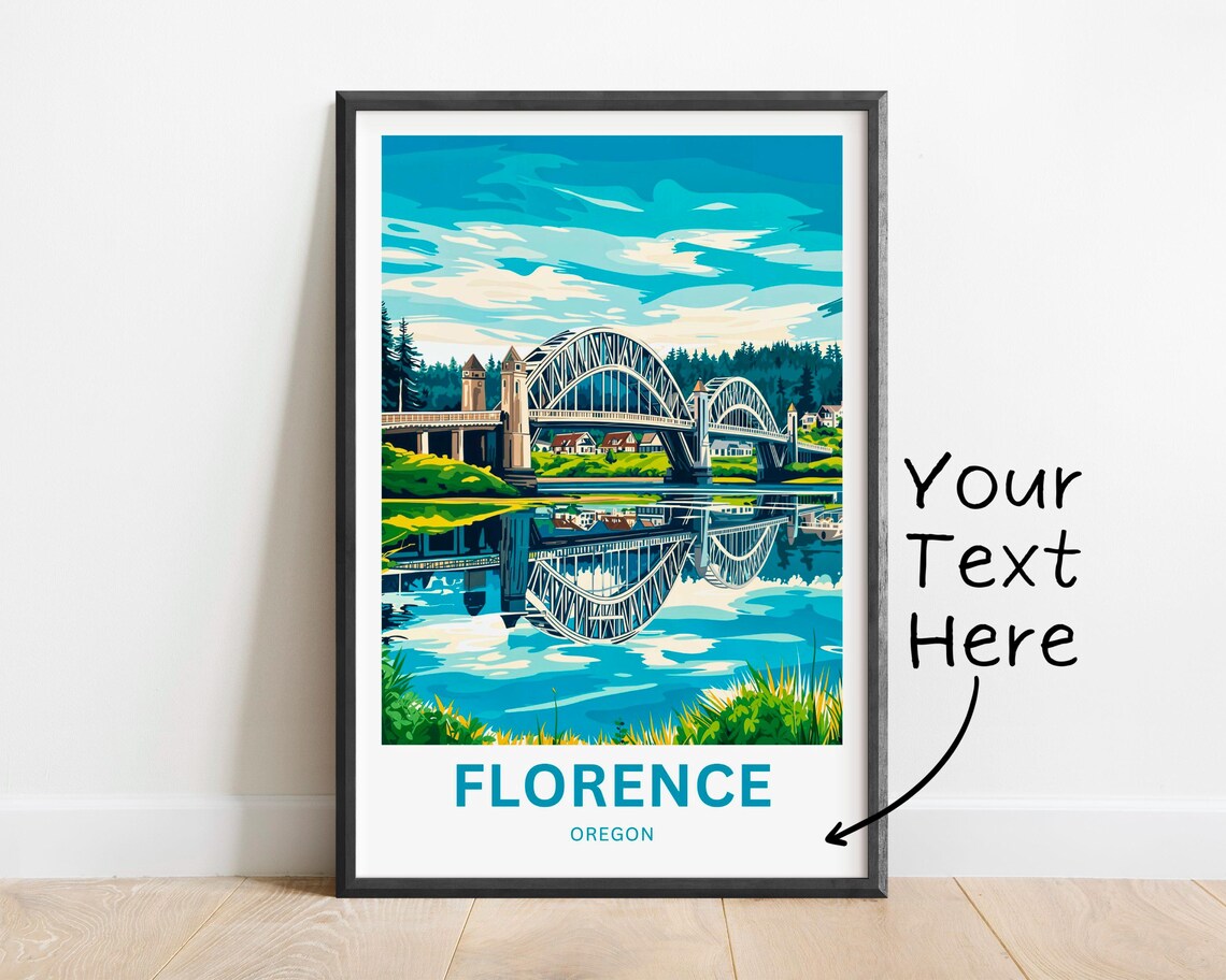 Florence Travel Poster, Oregon Wall Art Print - Image 2