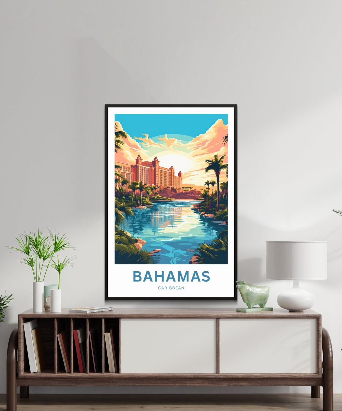 Bahamas Travel Print Bahamas Poster Caribbean Wall Art Framed Present Gift Caribbean Present - Image 2