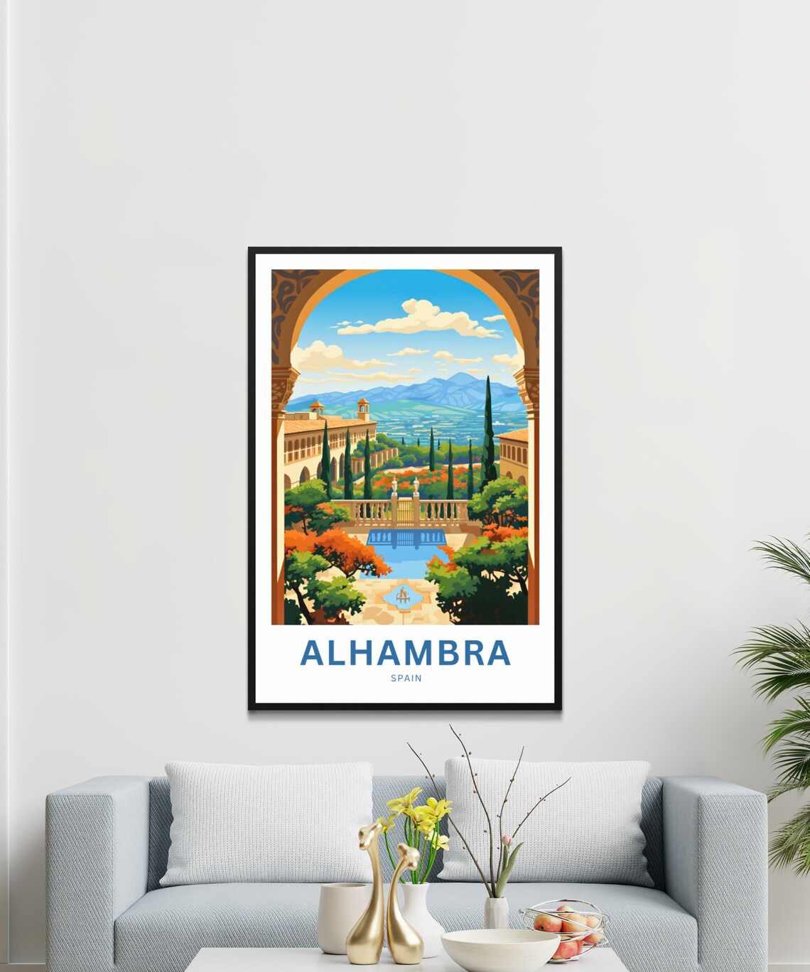 Alhambra Travel Poster, Spain Wall Art Print - Image 3