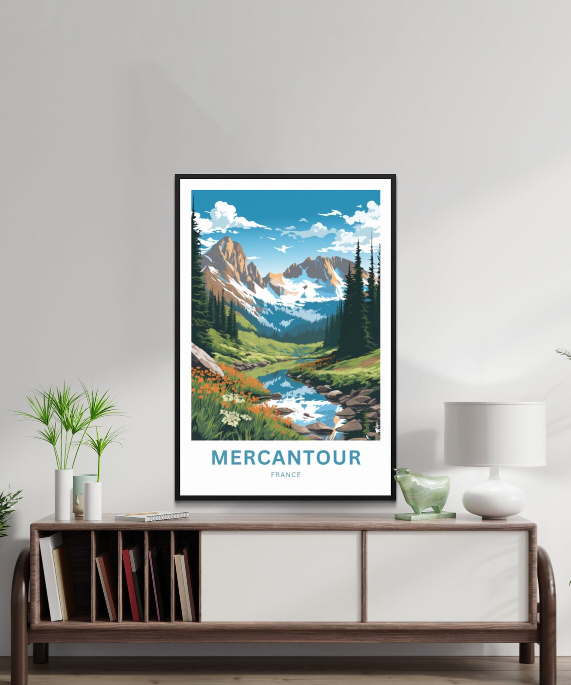 Mercantour France Mountain Stream Glacier Valley Travel Poster - Image 3