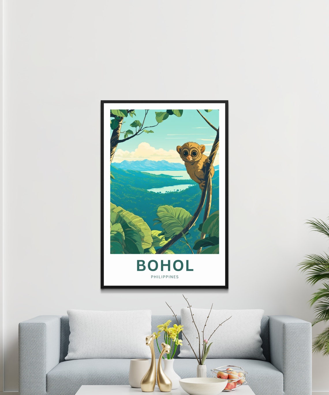 Bohol Philippines Tarsier Primate Jungle Wildlife Travel Poster - Image 3