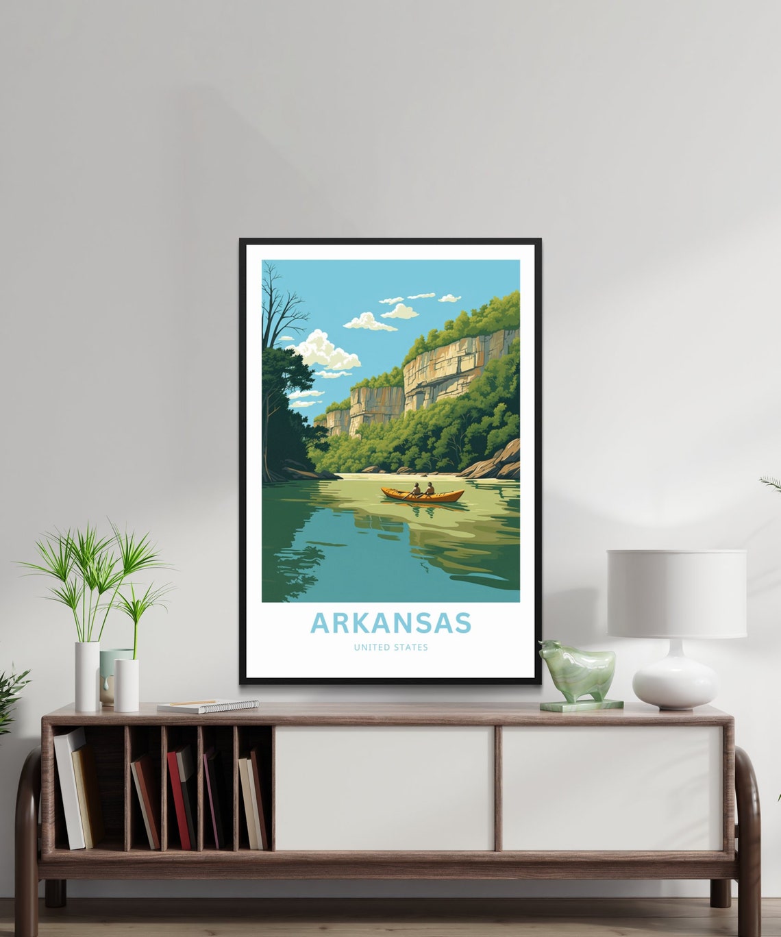 Arkansas River Bluffs Kayaking Adventure Nature Travel Poster - Image 2