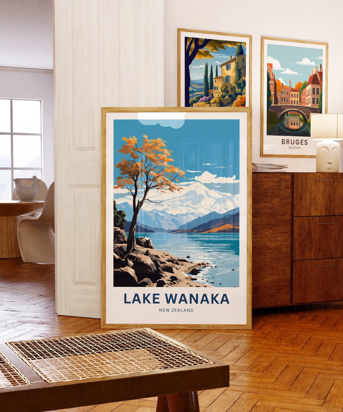 Lake Wanaka New Zealand Personalized Lone Tree Travel Poster - Image 5