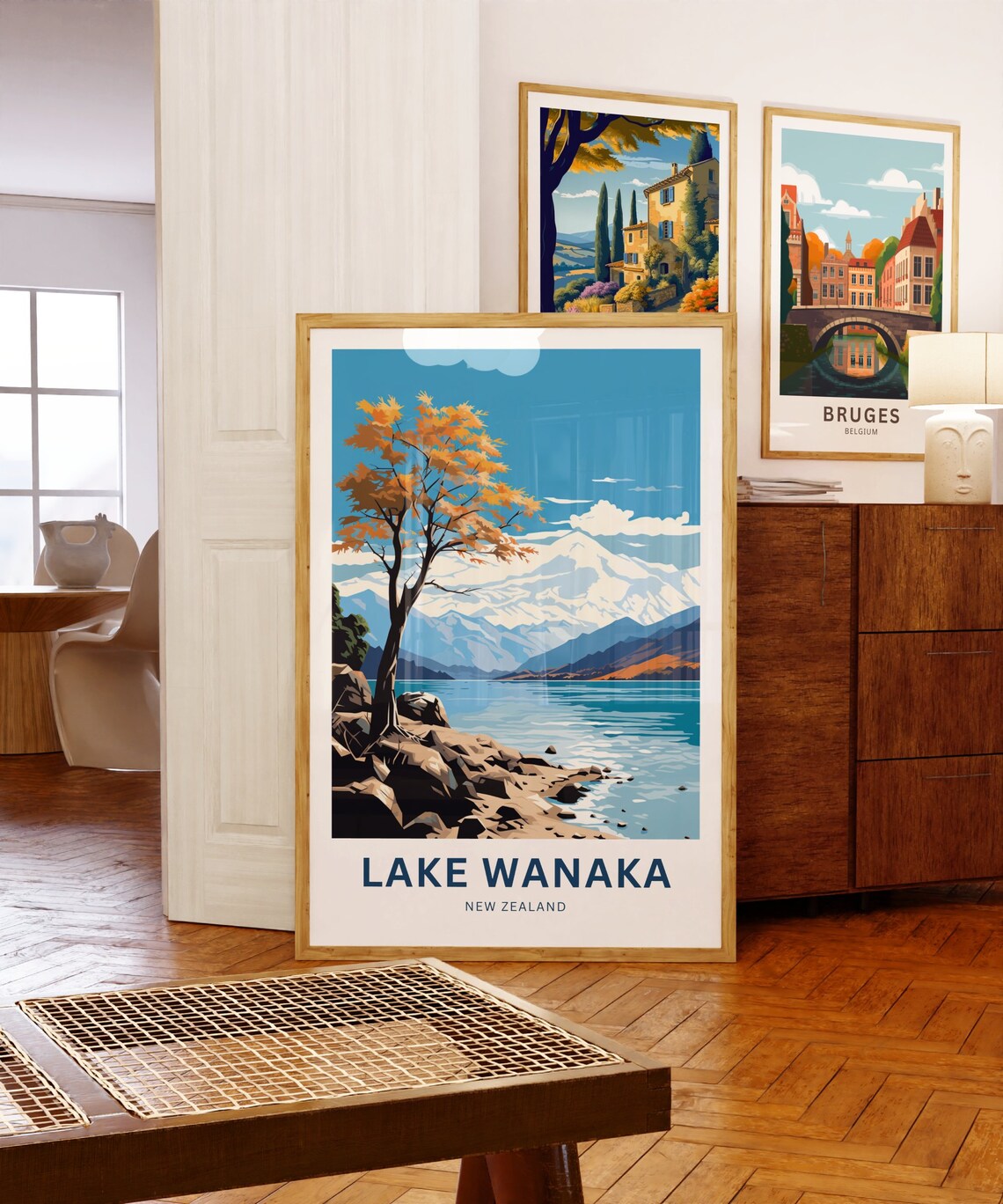 Wanaka Travel Poster, New Zealand Wall Art Print - Image 5