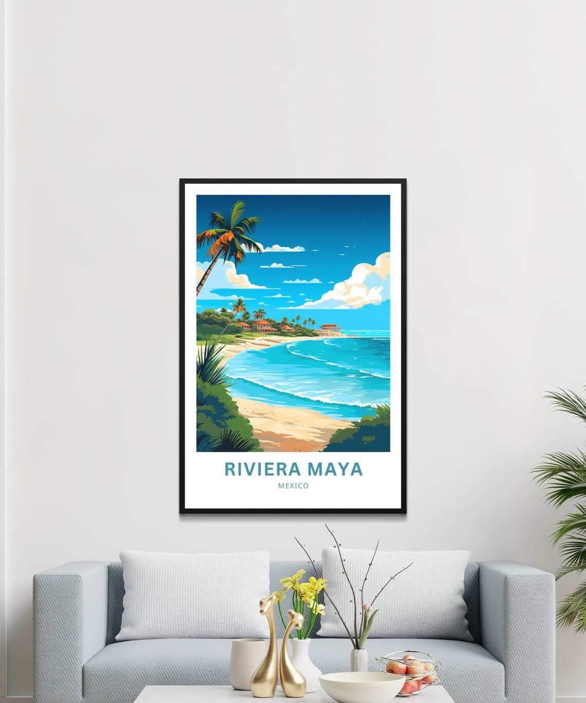 Riviera Maya Travel Poster, Mexico Wall Art - Image 3