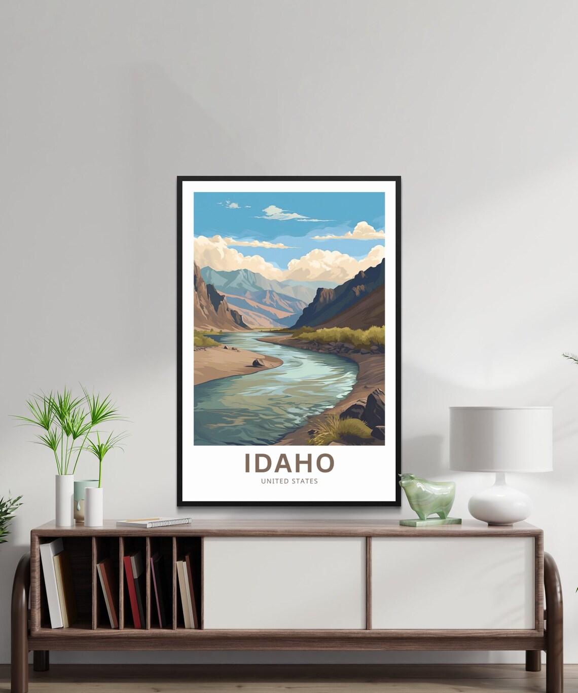 Personalized Idaho Travel Poster, United States Wall Art - Image 2