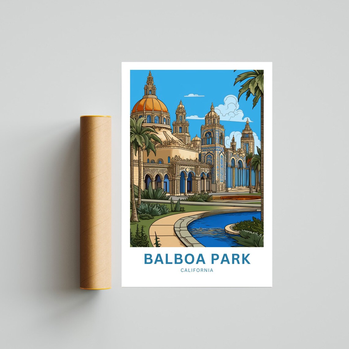 Balboa Park California Botanical Building Dome Garden Travel Poster - Image 4