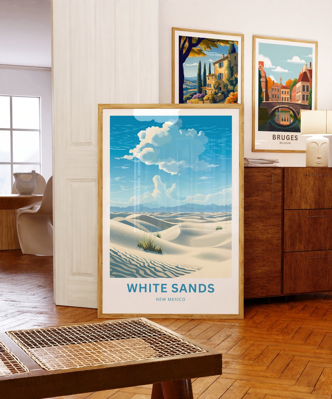 White Sands Travel Print White Sands Poster New Mexico Wall Art Framed Present Gift New Mexico Present - Image 5