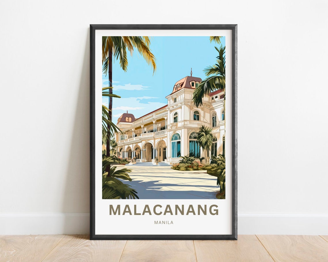 Malacanang Manila Philippines Tropical Tree Framed Art Poster