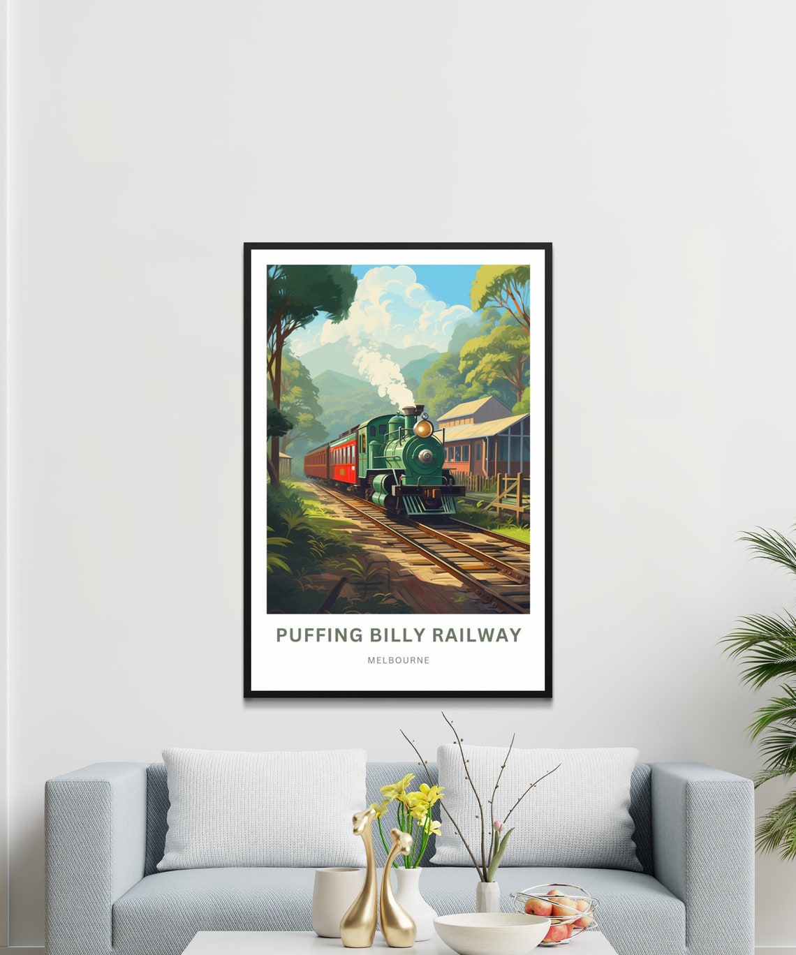 Puffing Billy Railway Melbourne Steam Train Trestle Bridge Poster - Image 3