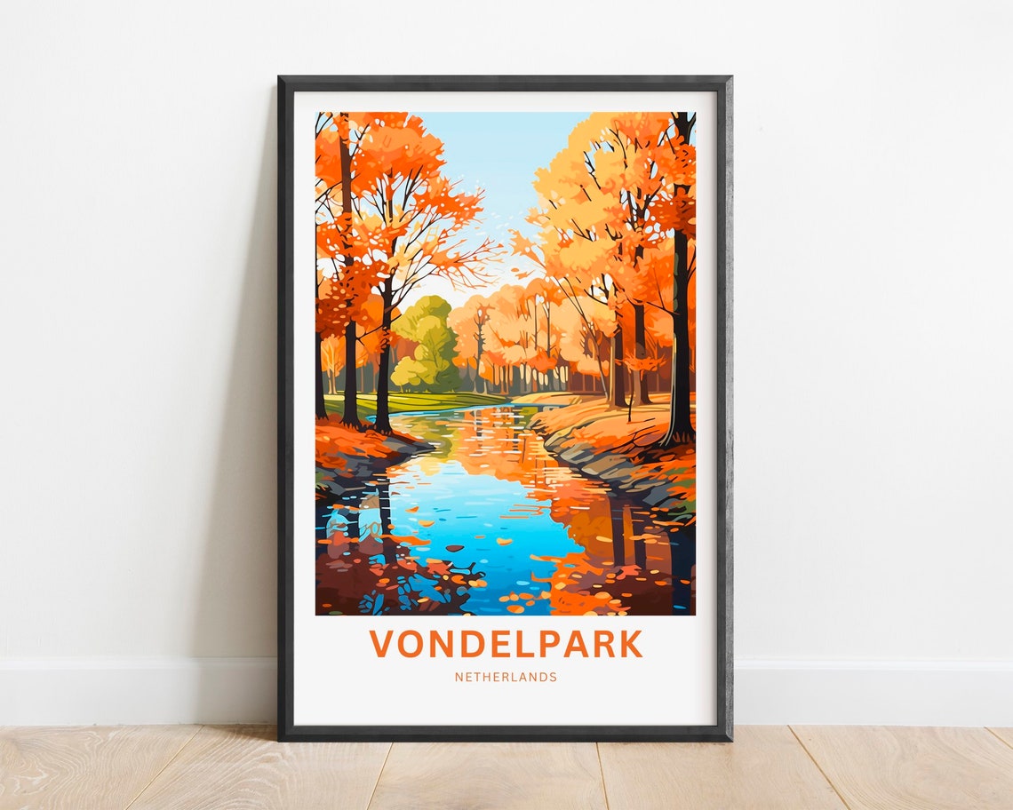 Vondelpark Travel Poster, Netherlands
