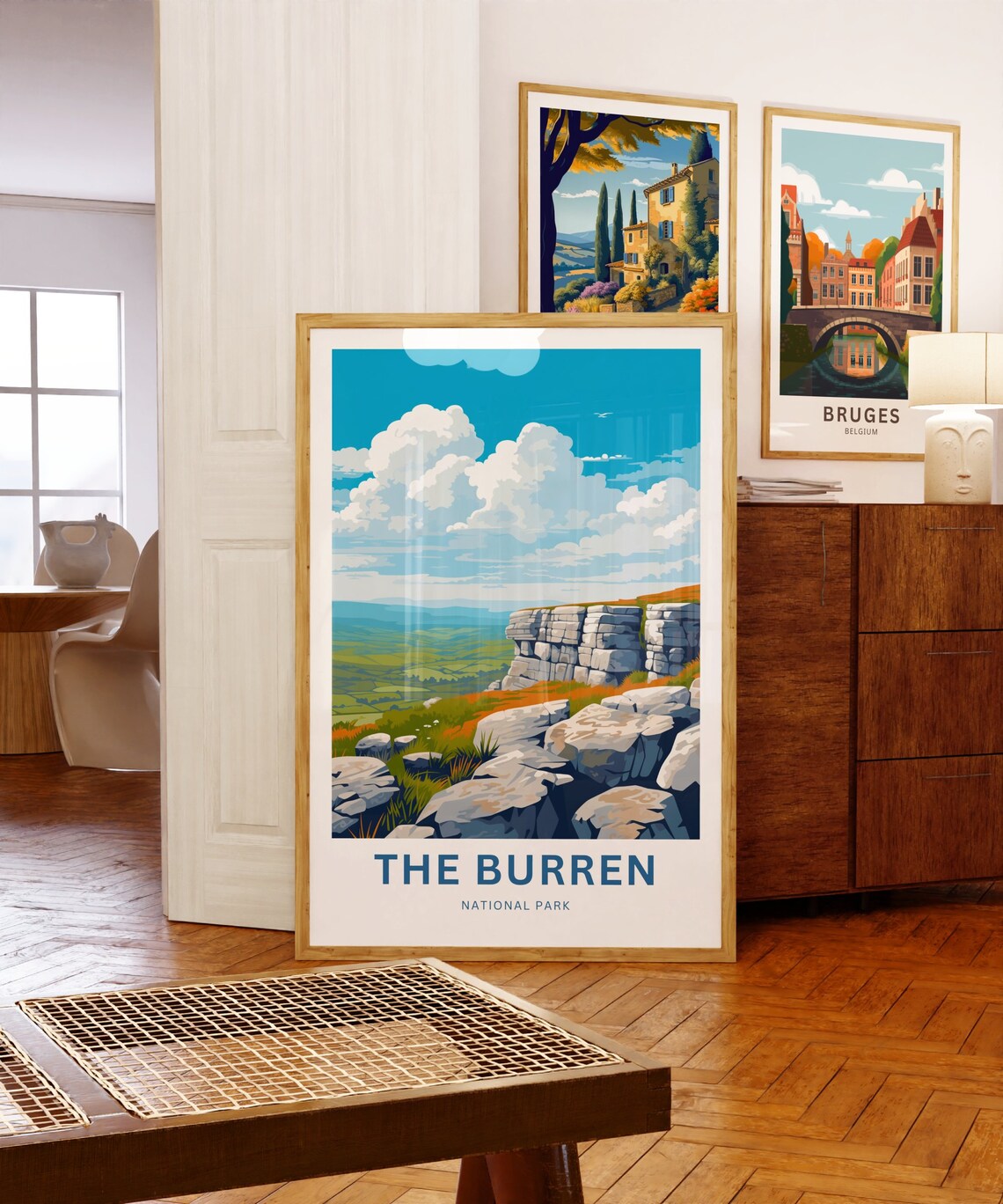 The Burren National Park Limestone Cliffs Green Valley Landscape Poster - Image 5