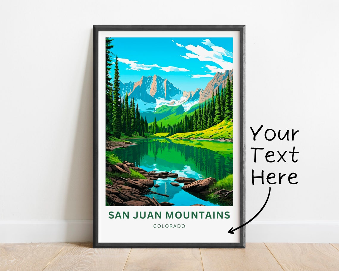 Personalized San Juan Mountains Colorado Alpine Lake Sunset Poster