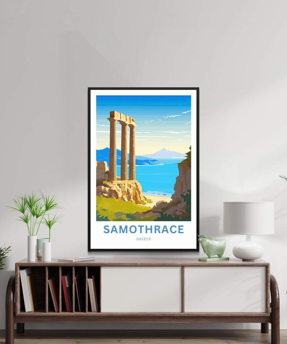 Samothrace Greece Ancient Columns Overlooking Aegean Sea Poster - Image 2