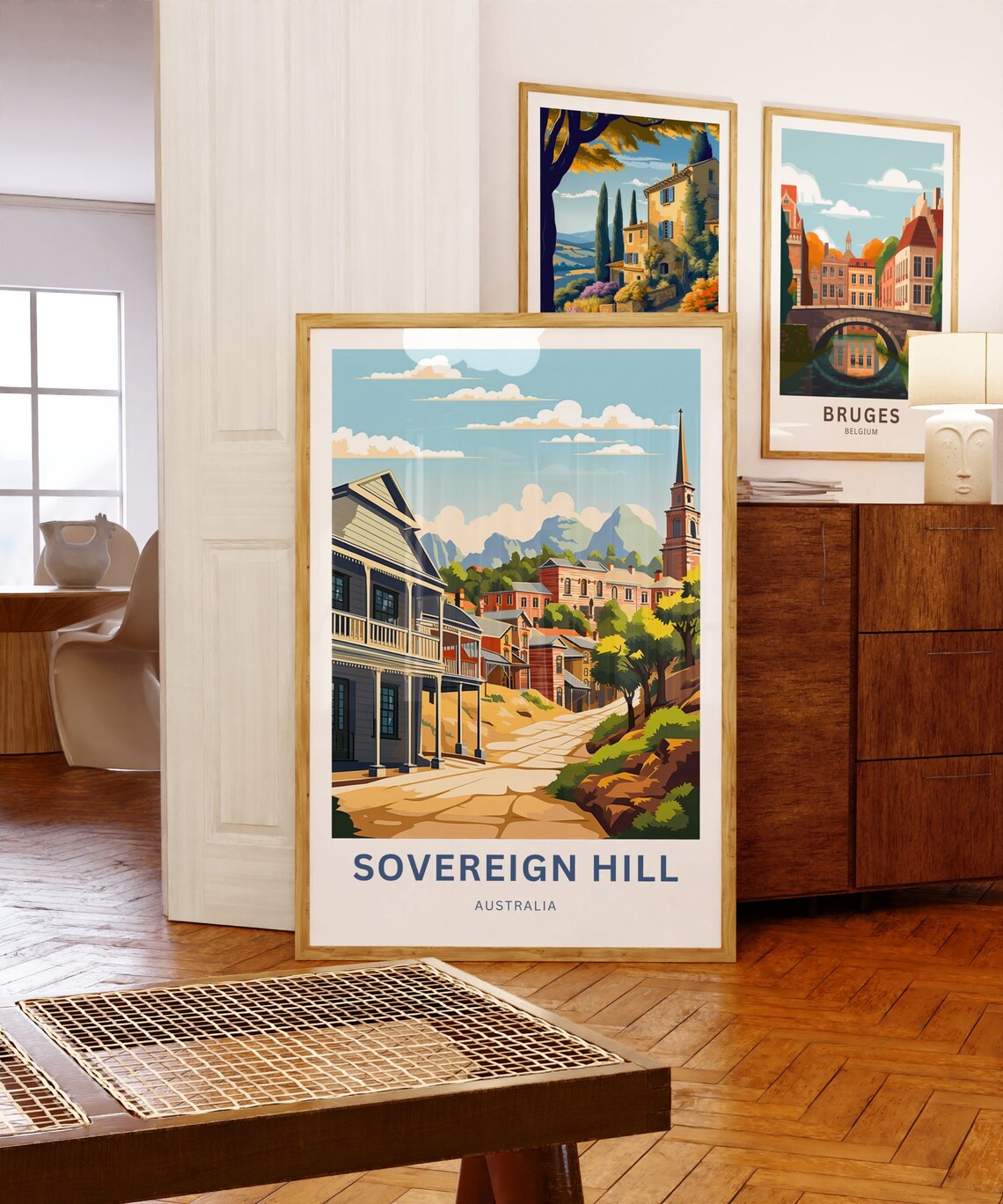 Sovereign Hill Australia Gold Rush Town Custom Travel Poster - Image 5