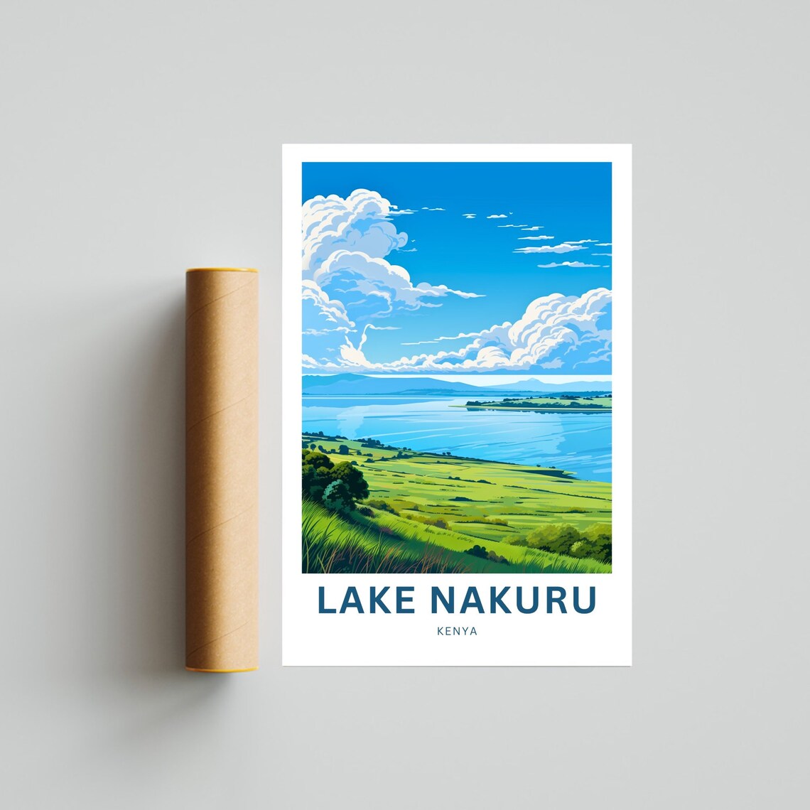 Lake Nakuru Kenya Vivid Blue Water Wide African Panorama Poster - Image 4