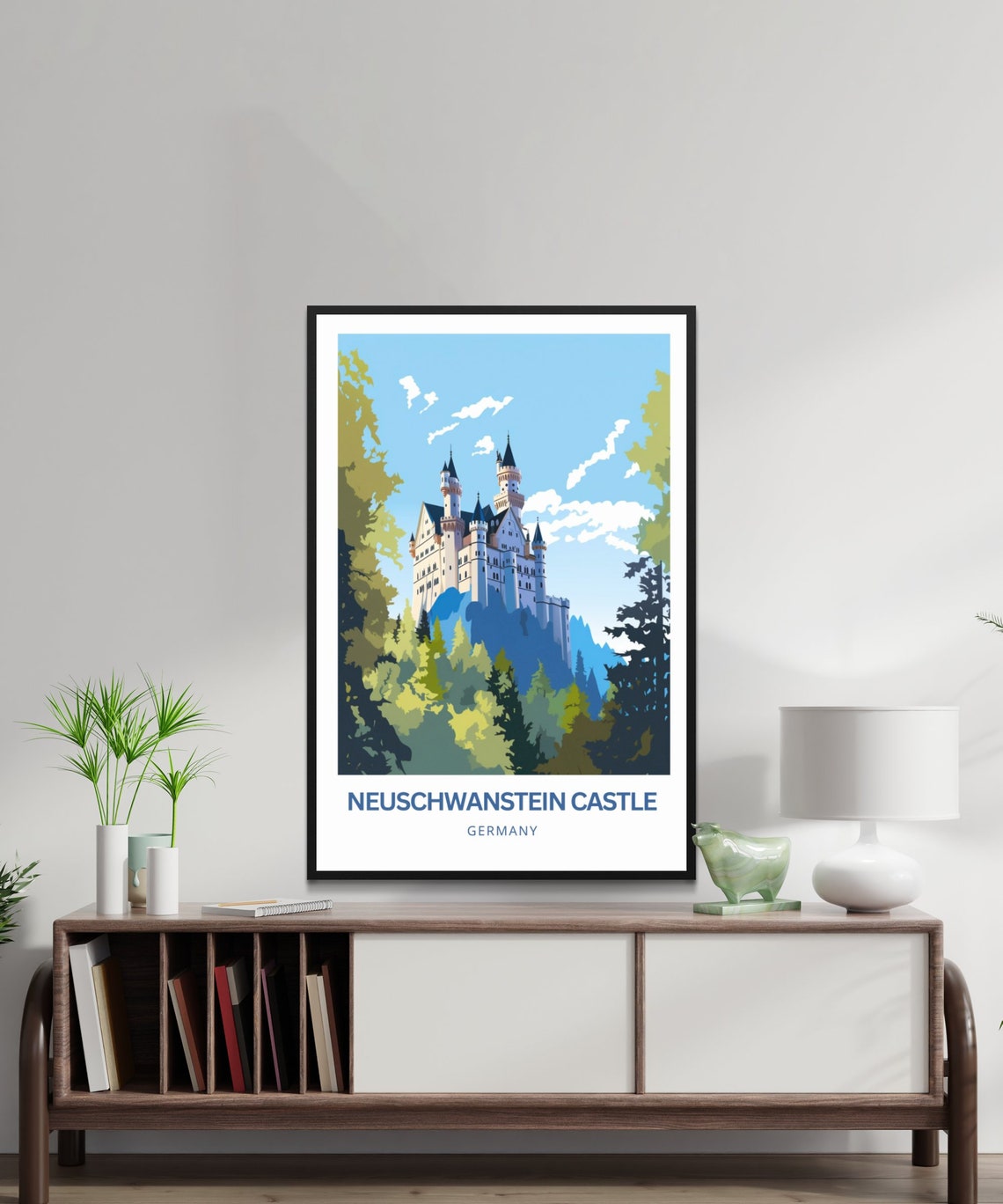 Neuschwanstein Travel Print Neuschwanstein Castle Poster Castle Wall Art Birthday Present Gift - Image 5