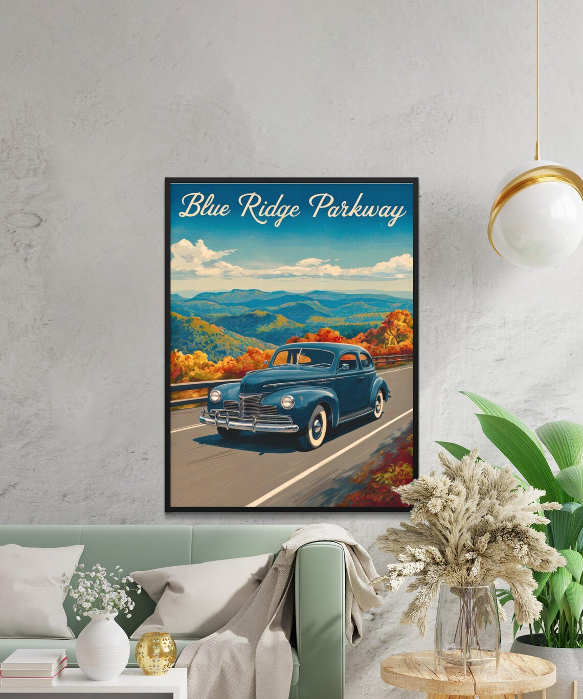 Blue Ridge Parkway Vintage Travel Poster, Virginia Art Print - Image 2