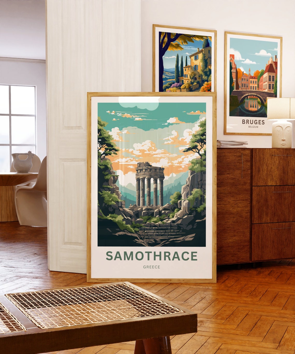 Samothrace Greece Ancient Stone Temple Ruins Scenic Travel Poster - Image 5
