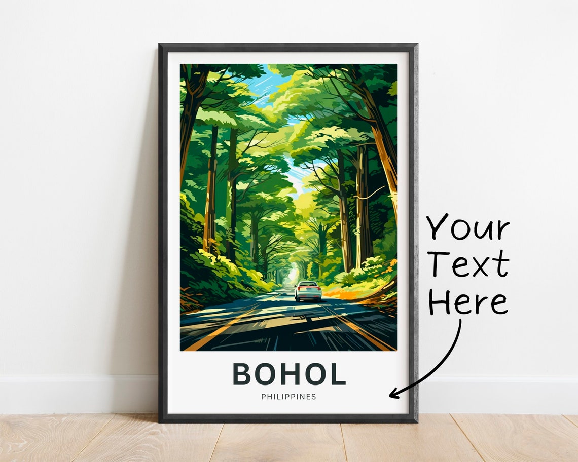 Personalized Bohol Jungle Canopy Drive Forest Road Travel Poster